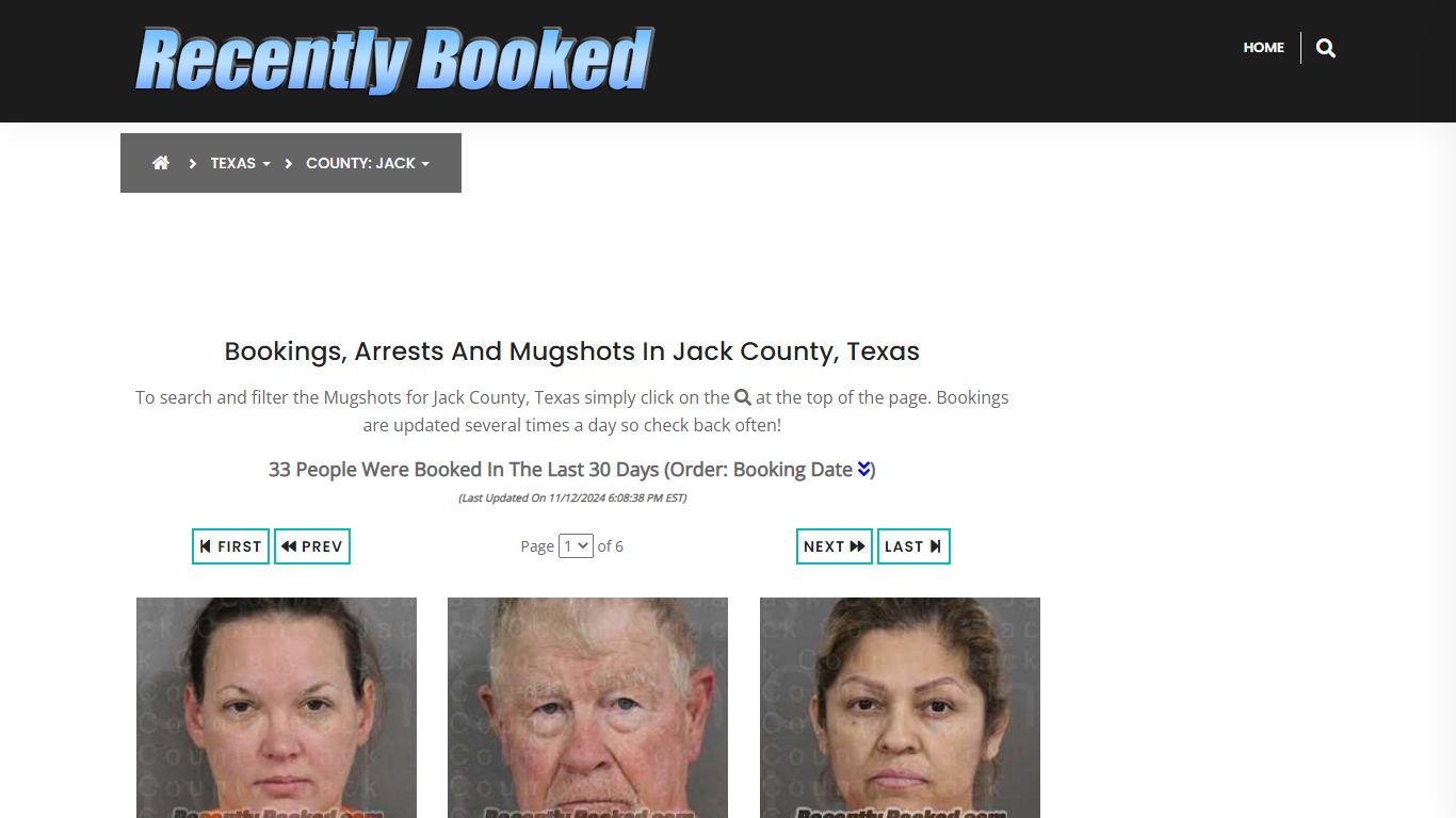 Bookings, Arrests and Mugshots in Jack County, Texas - Recently Booked