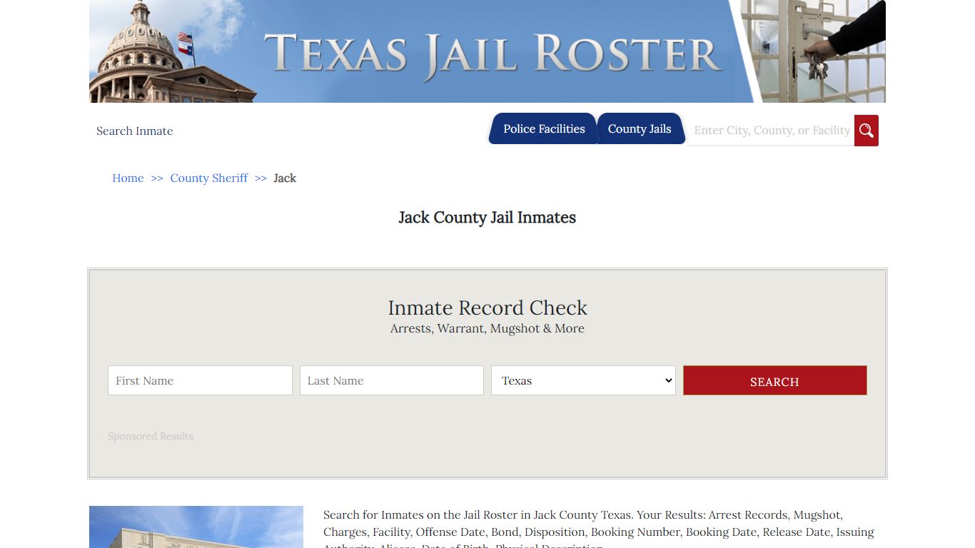 Jack County Jail Inmates - Jail Roster Search